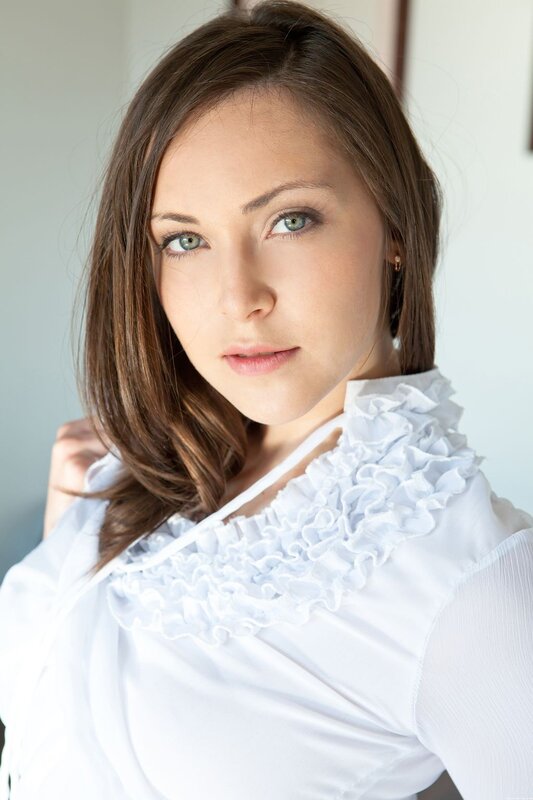 woman in white blouse