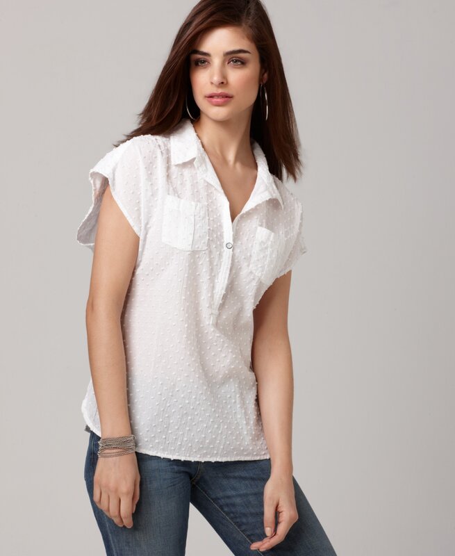 woman in white blouse