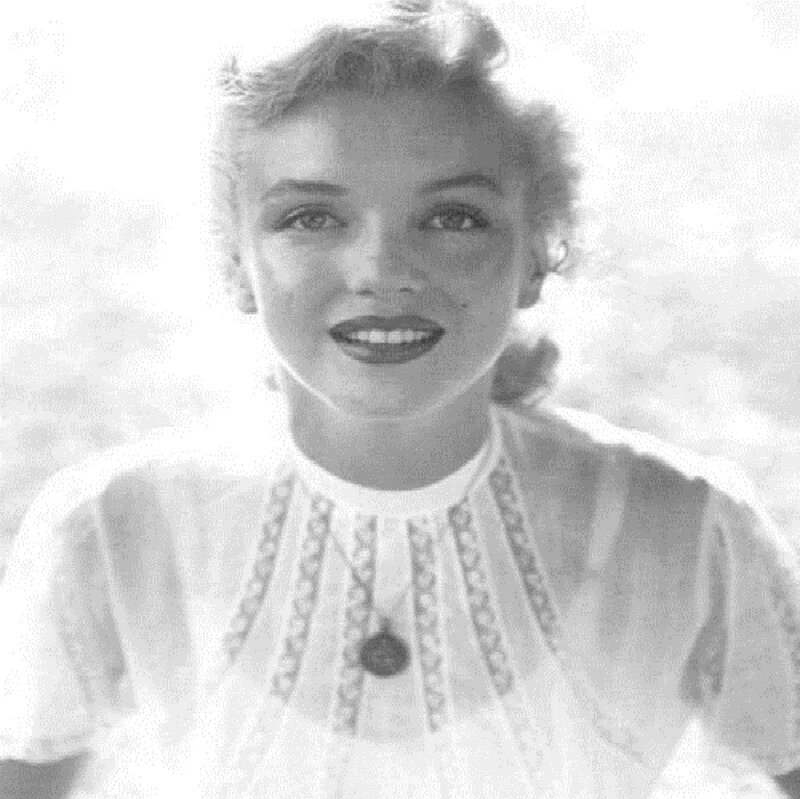 Woman in White Blouse — Black, Bright