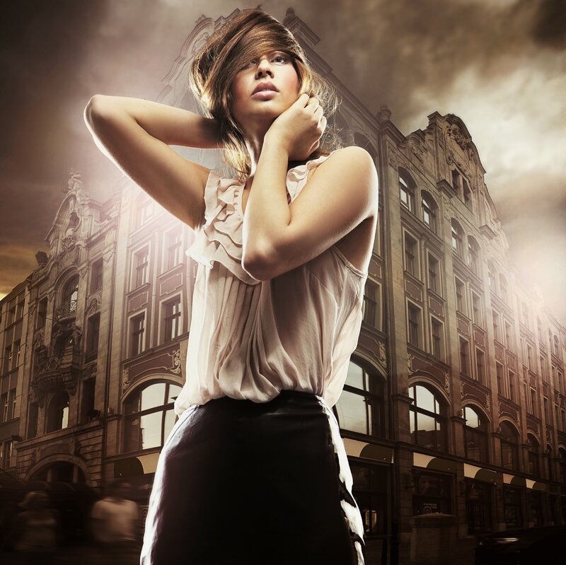 Woman in White Blouse — Brown