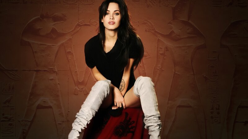 Woman in White Boots — Brown