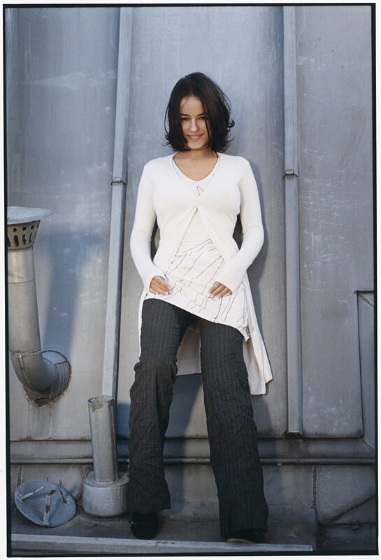 Woman in White Cardigan — Neutral