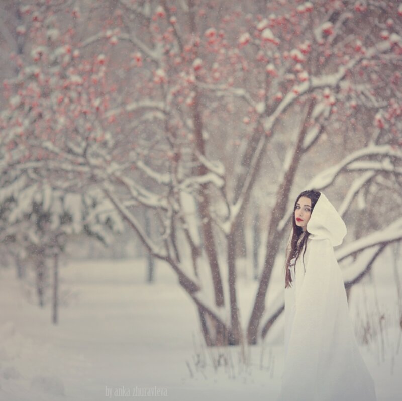 Woman in White Cloak — Serene