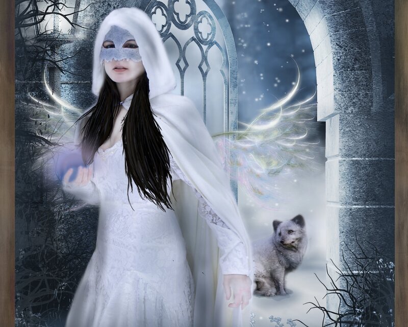 Woman in White Cloak