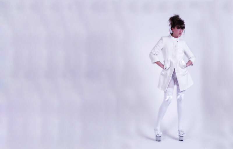 woman in white coat