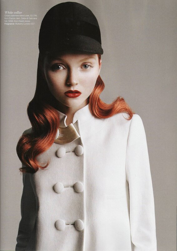 Woman in white coat and hat