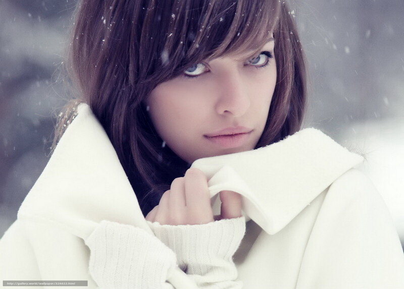 Woman in White Coat — Cold, Serene