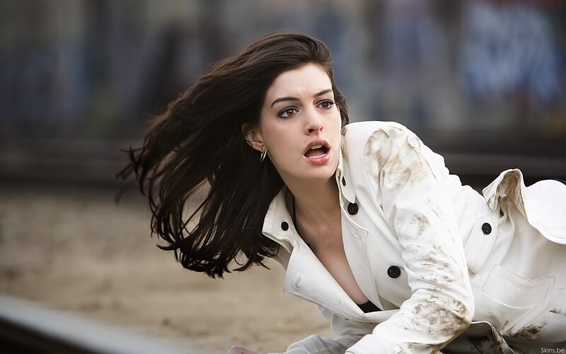 woman in white coat running