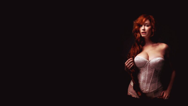 woman in white corset