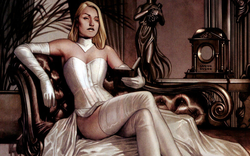 Woman in White Corset — Dramatic