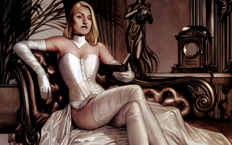 woman in white corset reading