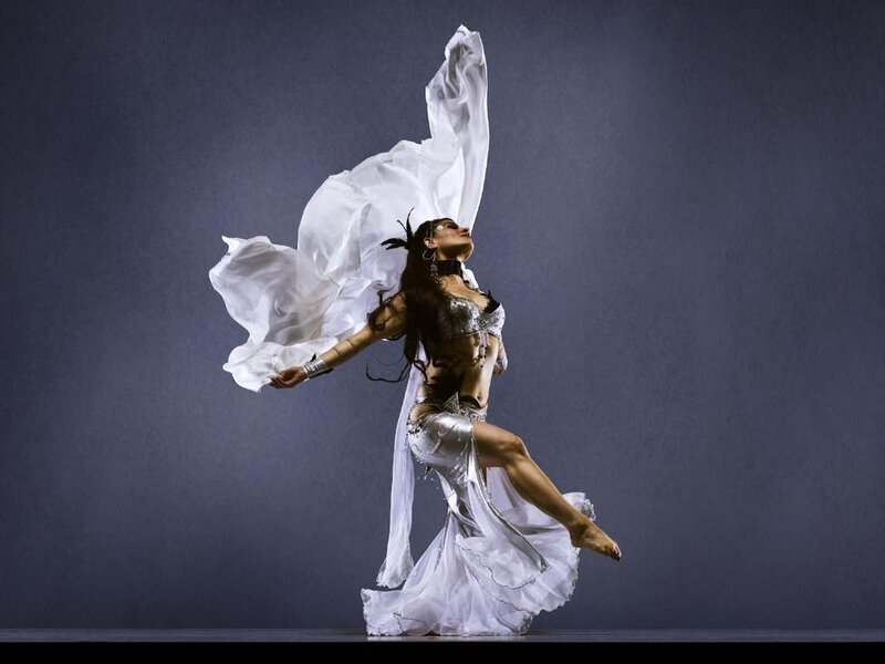 Woman in White Costume — Dramatic, Photograph, Dance