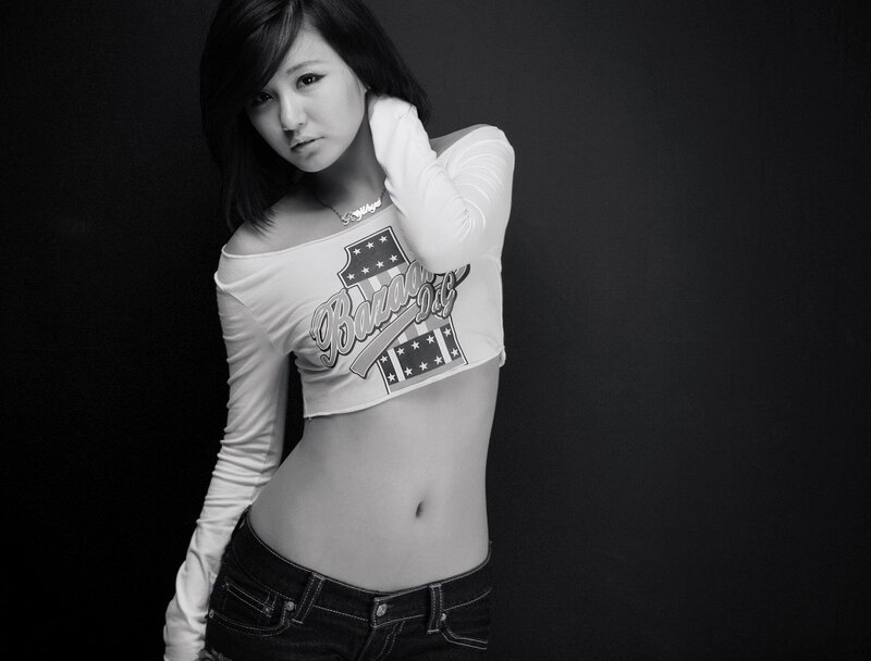 woman in white crop top