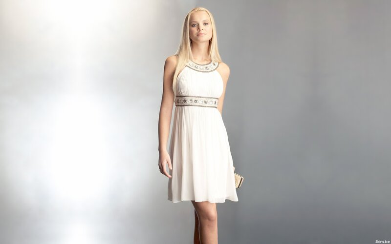 Woman in white dress