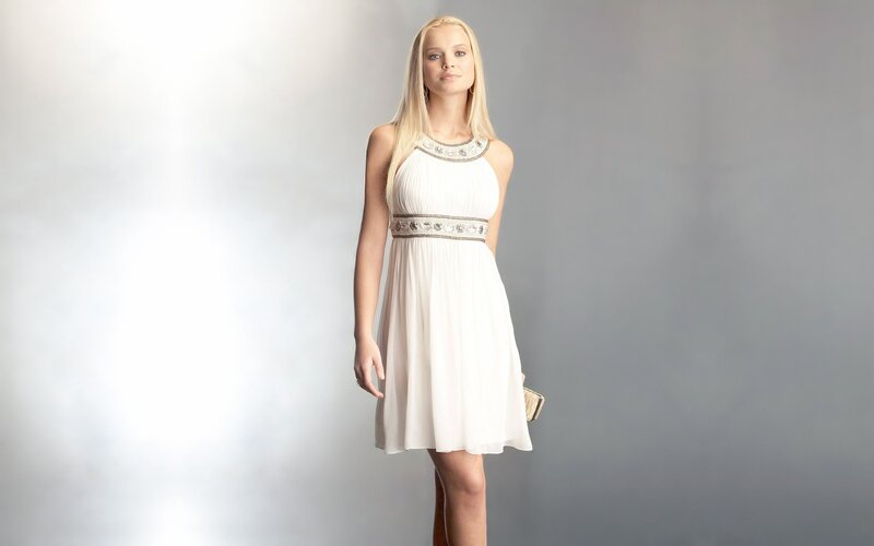 Woman in white dress