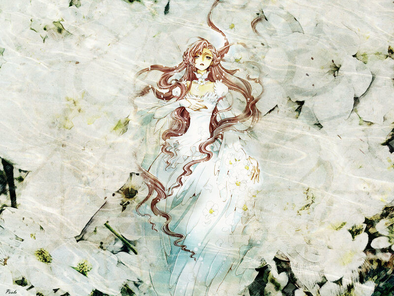 woman in white dress among flowers