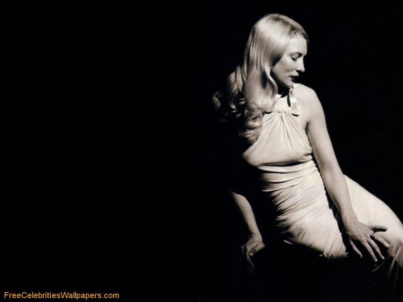 Woman in White Dress — Black, Dramatic, Photograph, Blonde Hair