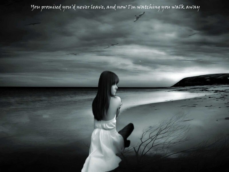 Woman in White Dress — Black, Melancholic, Night