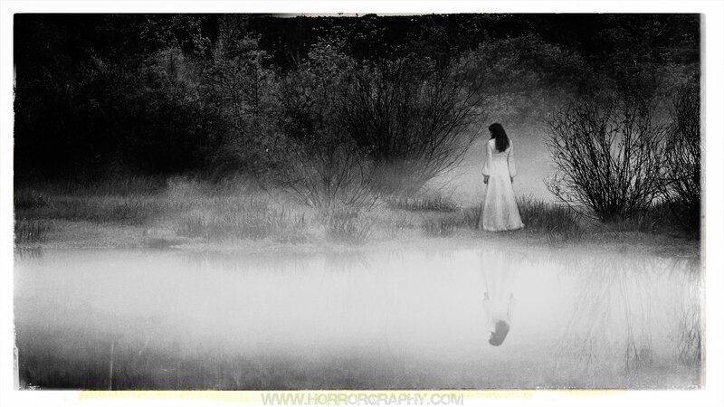 Woman in White Dress — Black, Mysterious, Morning