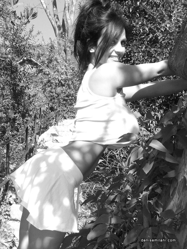 Woman in White Dress — Black, Outdoor