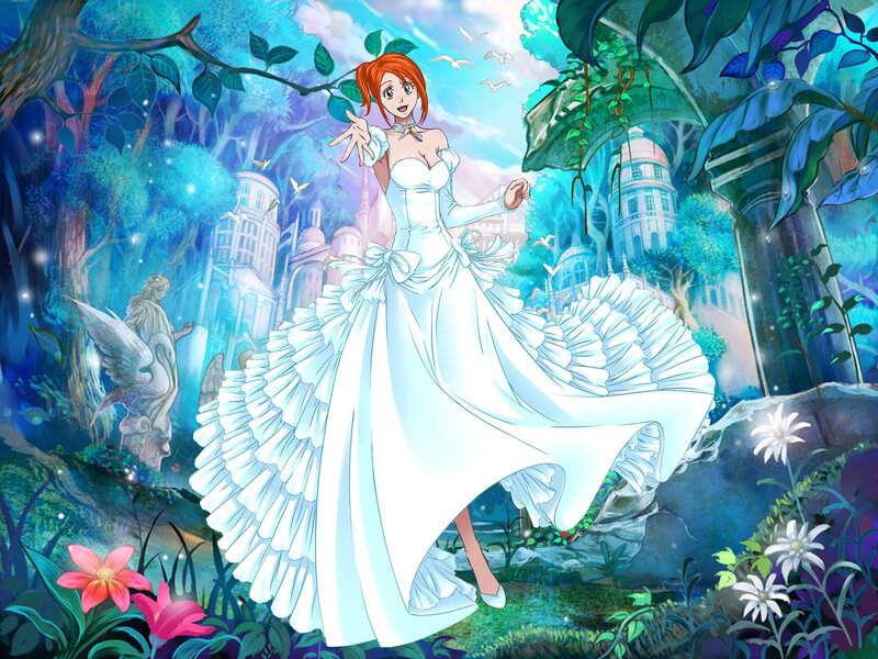 Woman in White Dress — Blue, Serene, Afternoon, Anime