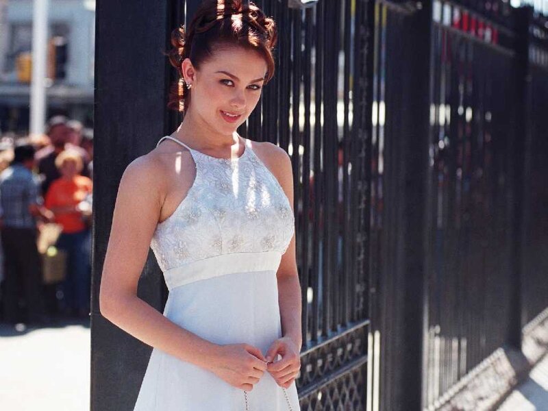 Woman in White Dress — Bright, Afternoon, Photograph