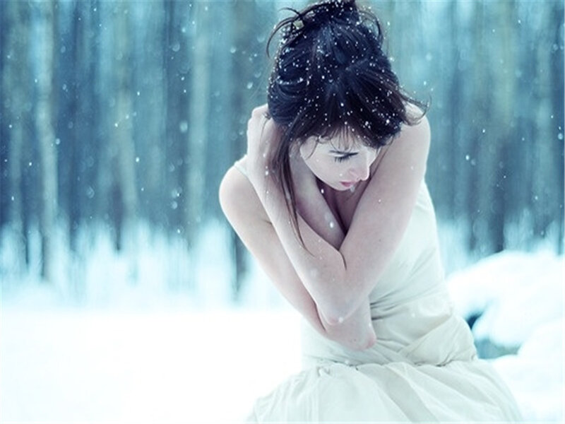 Woman in White Dress — Cold
