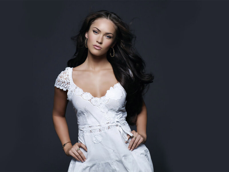 Woman in White Dress — Confident, Black