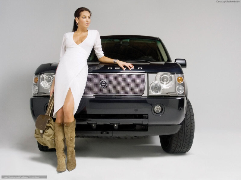Woman in White Dress — Confident, Photograph, Car