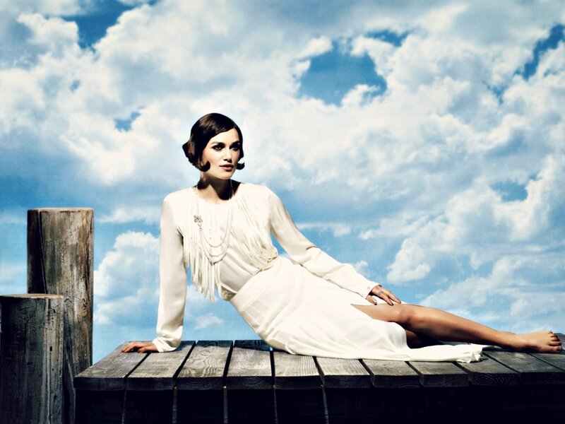 Woman in White Dress — Dramatic, Afternoon, Photograph, Dock