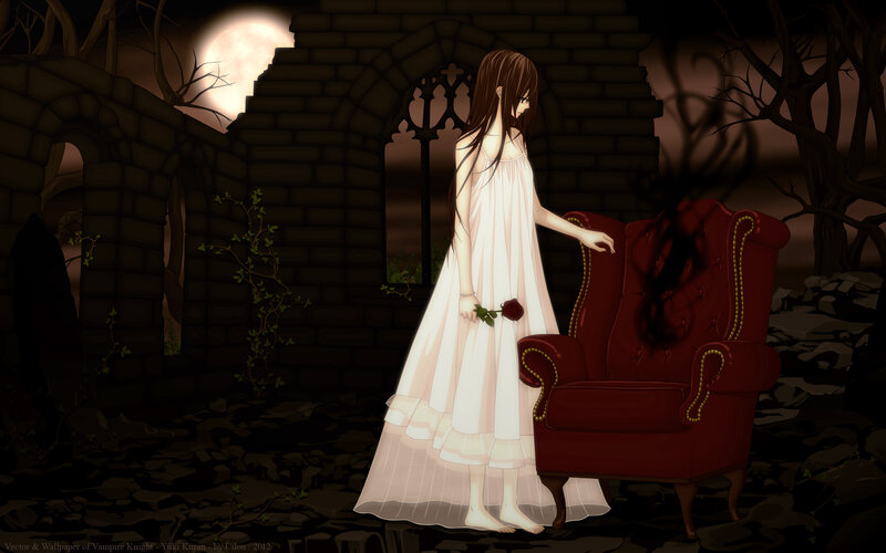 Woman in White Dress — Dramatic, Night, Anime