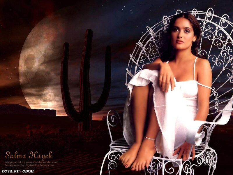 Woman in White Dress — Dramatic, Night, Photograph, Cactus