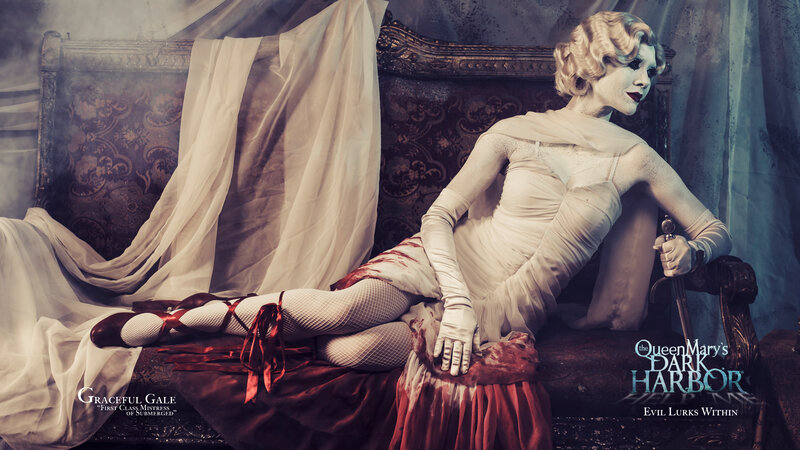 Woman in White Dress — Dramatic, Photograph, Blood, Sword