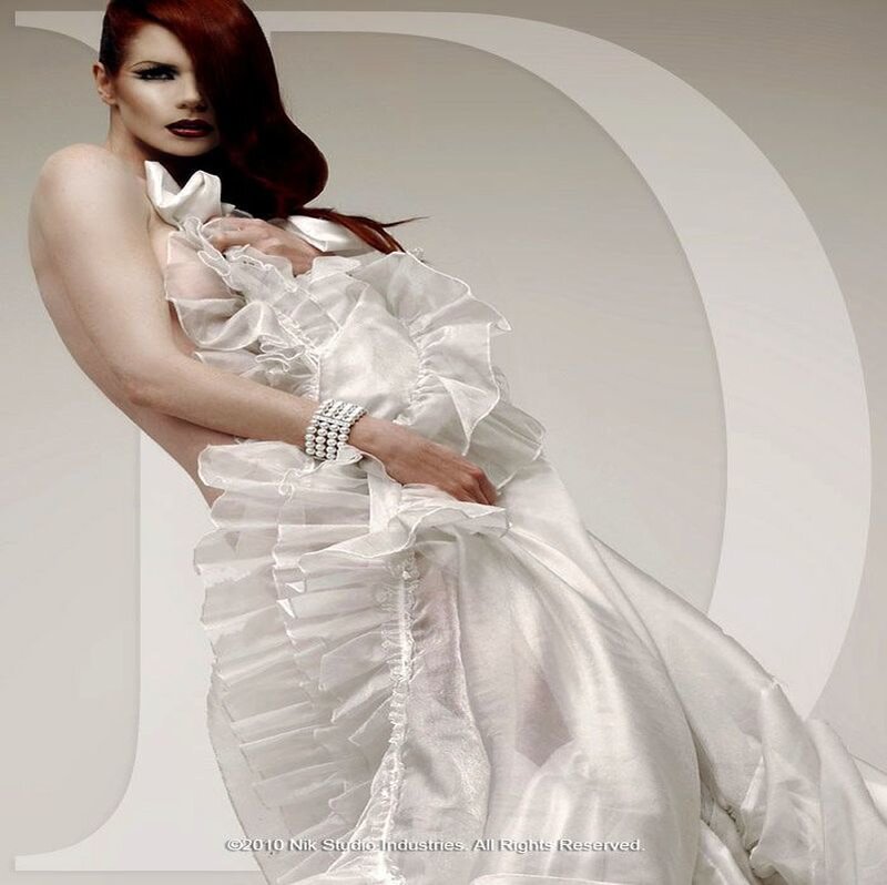 Woman in White Dress — Dramatic, Photograph, Bracelet