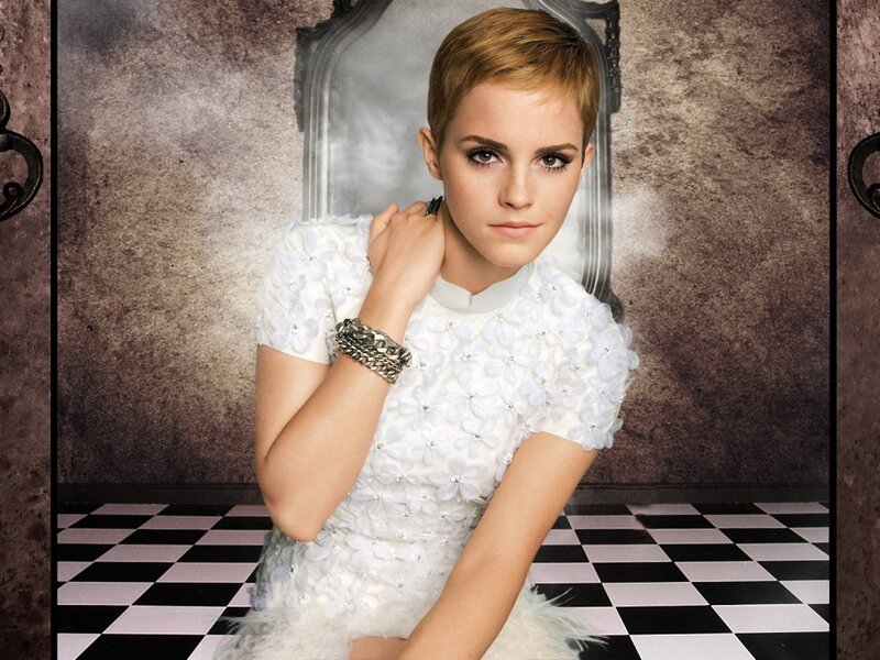 Woman in White Dress — Dramatic, Photograph, Checkered Floor