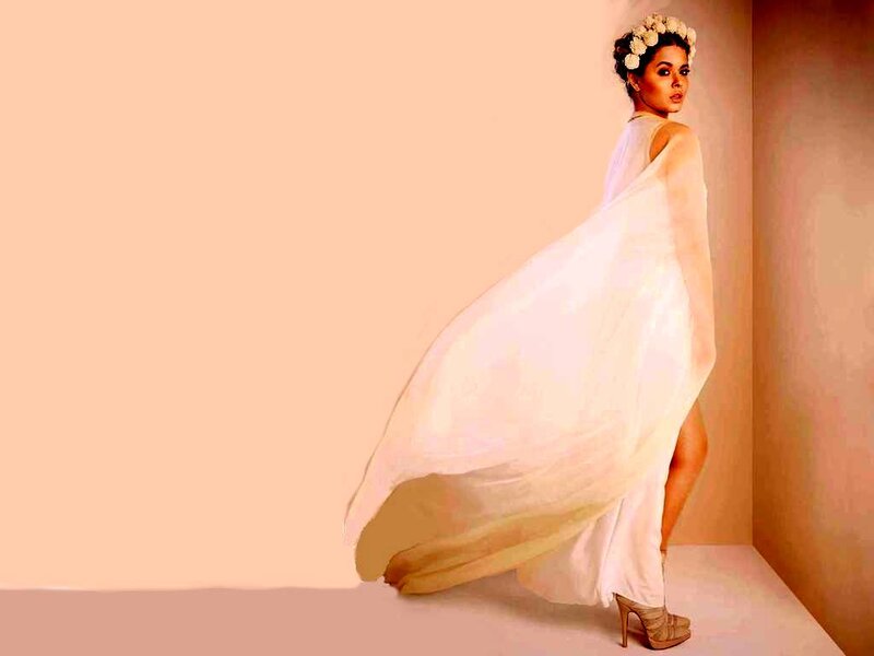 Woman in White Dress — Dramatic, Photograph, Flower Crown