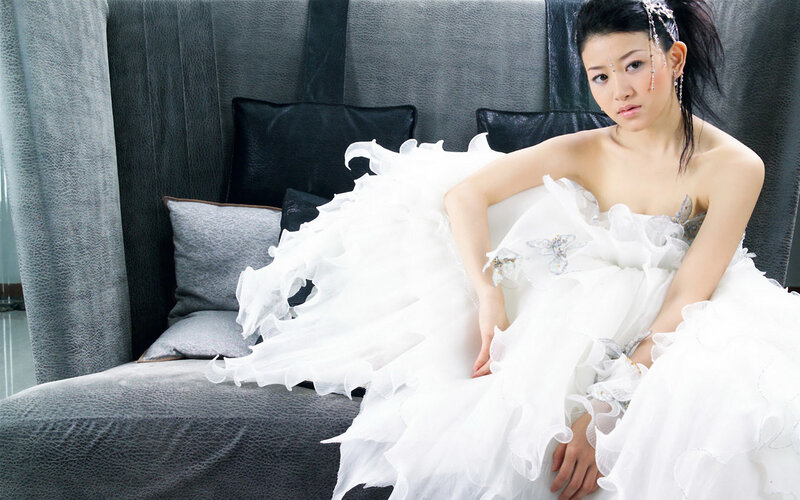 Woman in White Dress — Dramatic, Photograph, Pillows
