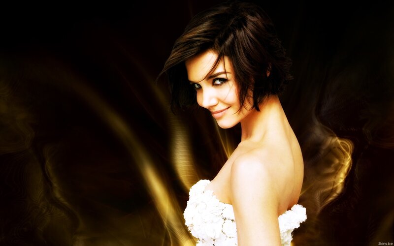 Woman in White Dress — Dramatic, Photograph, Short Hair, Dark Background
