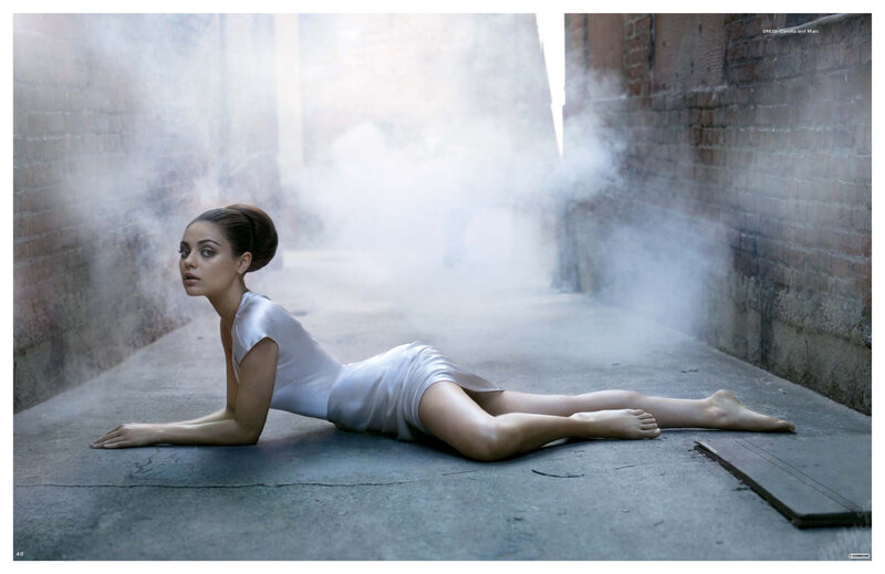 Woman in White Dress — Dramatic, Photograph, Smoke, Brick Wall