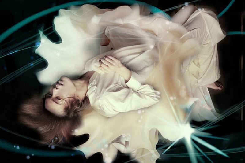 Woman in White Dress — Dreamy, Digital Art, Light Effects