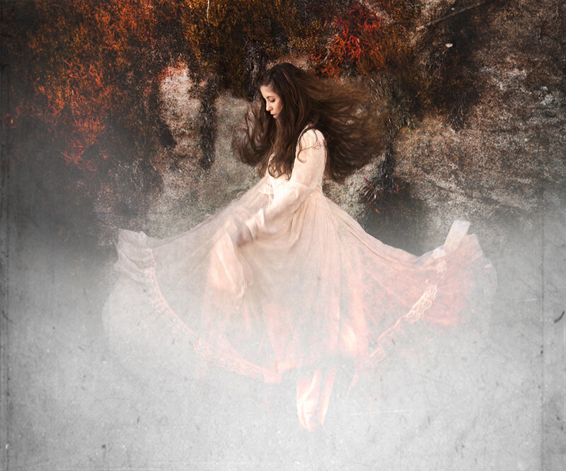 Woman in White Dress — Dreamy, Photograph, Long Hair