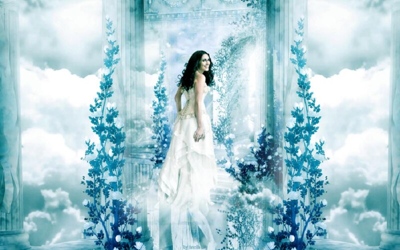 Woman in White Dress — Ethereal, Digital Art