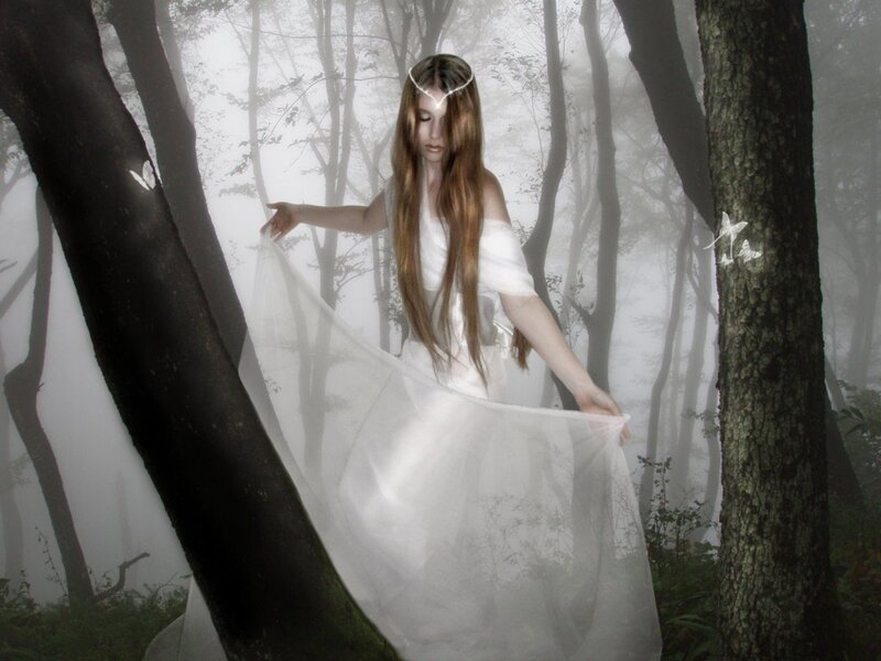 Woman in White Dress — Ethereal, Photograph