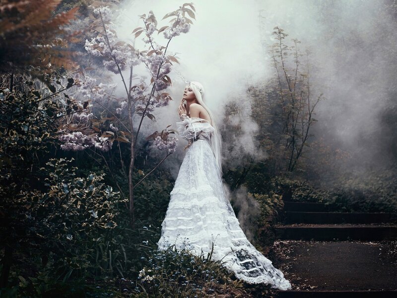 Woman in White Dress — Ethereal, Spring
