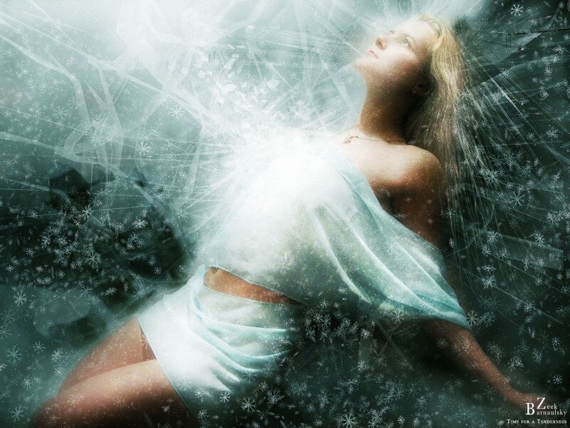 Woman in White Dress — Ethereal, Winter