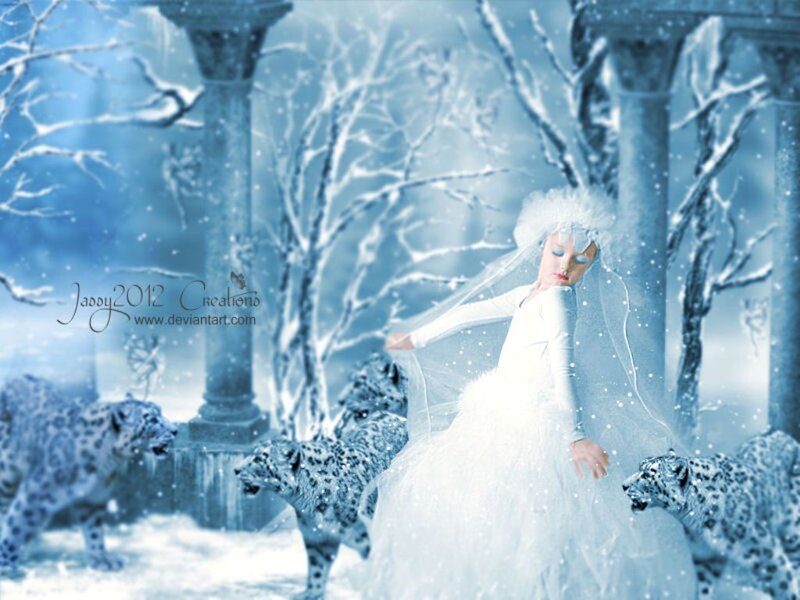 Woman in White Dress — Frosty