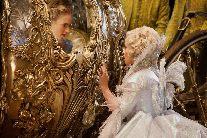 Woman in White Dress — Gold, Dramatic, Photograph, Mirror