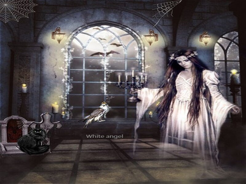 Woman in White Dress — Gothic