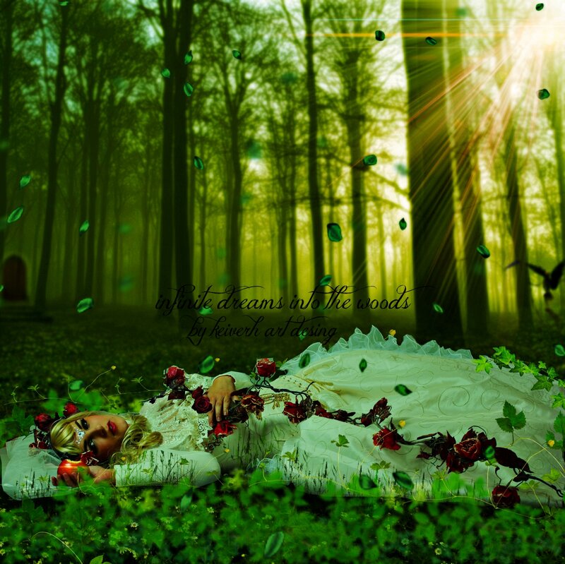 Woman in White Dress — Green, Dreamy, Morning