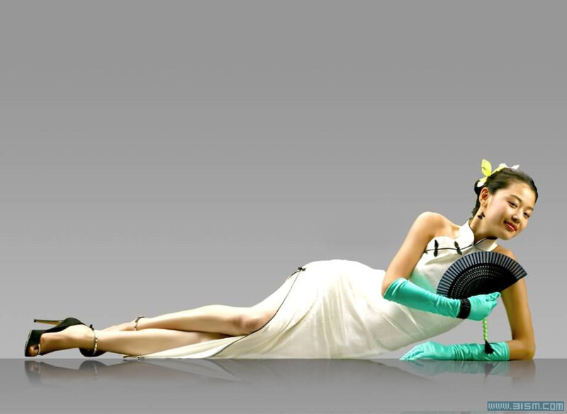 woman in white dress lying down
